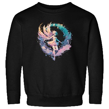 Discover Watercolor Fairy Painting Fairycore Pastel Goth Bu Sweatshirts