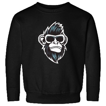 Discover Cool Monkey - Rock and Roll with Sunglasses Sweatshirts