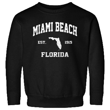 Discover Miami Beach Florida Fl State Athletic Style Sweatshirts