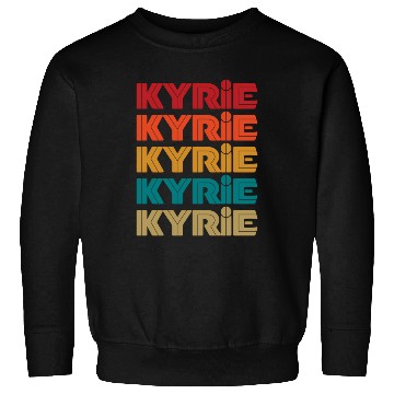 Discover Kyrie Name Given Name Colorful Inline Font Sweatshirts