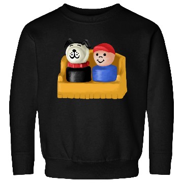 Discover Little People Boy And His Dog Painting Sweatshirts