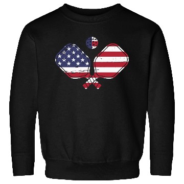 Discover Patriotic Pickleball US Flag Paddleball Design Sweatshirts