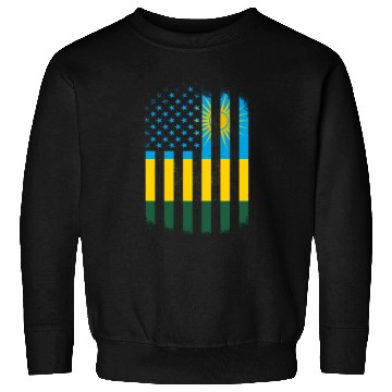 Discover Rwanda And America Flag Rwandan American Flag Sweatshirts