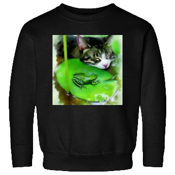 Discover Unlikely Friends - Cat and Frog Sweatshirts