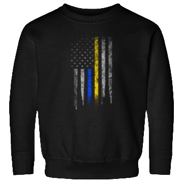 Discover Gold Blue Line 911 Police Dispatcher First Sweatshirts