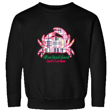 Discover Hilton Head Island Preppy Plaid Crab Sweatshirts