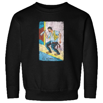 Discover Loteria El Borracho Colorful Tarot Card Sweatshirts