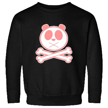 Discover Panda Cross Bone Pink Sweatshirts