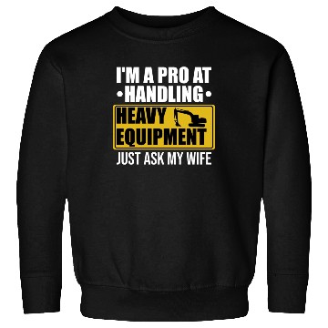 Discover Heavy Equipment Operator Pun Retro Excavator Sweatshirts