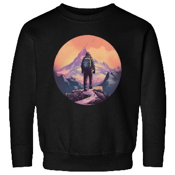 Discover Mountain Hiking Sunset Sweatshirts