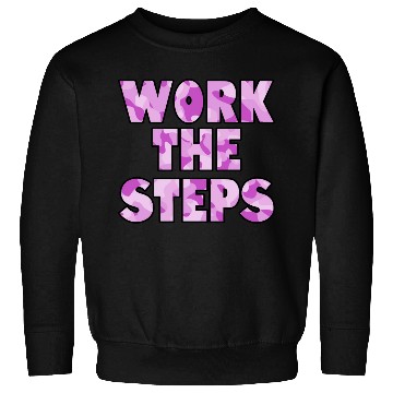 Discover Work the Steps purple camo Sweatshirts