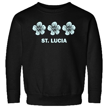 Discover St Lucia Tropical Hibiscus Flower Sweatshirts