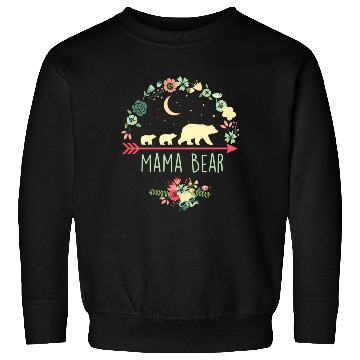 Discover Floral Mama Bear With 2 Cubs Sweatshirts