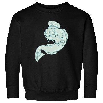 Discover Captain Catfish Drawing Sweatshirts