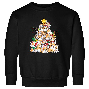Discover Corgi Tree Dog Santa Merry Corgmas Sweatshirts