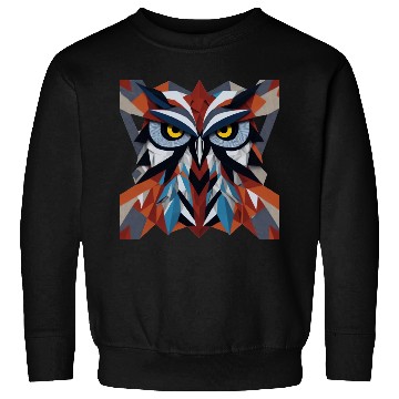 Discover Vintage Geometric Beautiful 3D Owl Artwork Sweatshirts