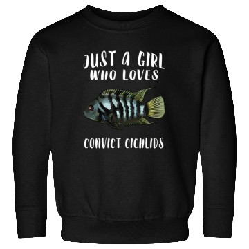 Discover Just A Who Loves Convict Cichlids Fish Sweatshirts