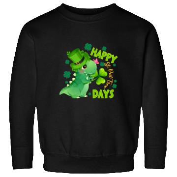 Discover St Patric Day Dinosaur Dino Saurus Irish Sweatshirts
