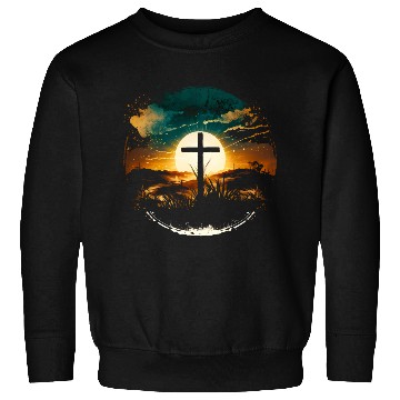 Discover Jesus Cross Painting Sweatshirts