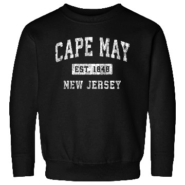 Discover Cape May New Jersey Nj Established Sports Sweatshirts
