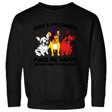 Discover Frenchie Dog Halloween Dog Lover Sweatshirts