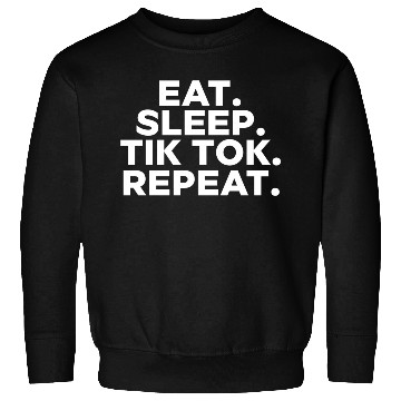 Discover Eat Sleep tiktok Repeat retro vintage colors Sweatshirts