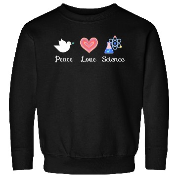 Discover Peace Love & Science Heart Leopard Plaid Sweatshirts