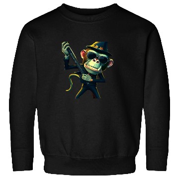 Discover Zombie Monkey with guitar Sweatshirts
