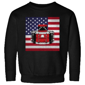Discover Drumming Drummer Us Flag Sweatshirts