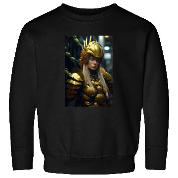 Discover Gilded Valor: The Empowered Warrior Sweatshirts
