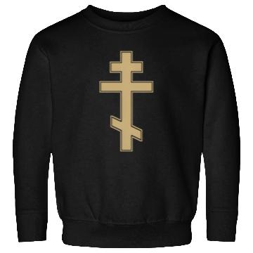 Discover Russian Orthodox Cross Slavo Byzantine Cross Sweatshirts