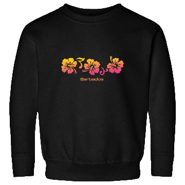 Discover Barbados Hibiscus Souvenir Vacation Sweatshirts