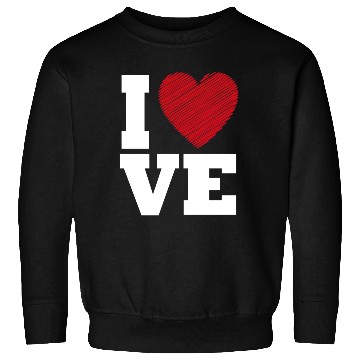 Discover Love Heart Typography for Valentines Day Sweatshirts