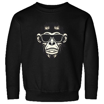 Discover Cool Monkey with Sunglasses - Rock and Roll Design Sweatshirts