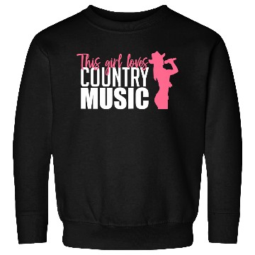 Discover This Girl Loves Country Music A Western Folk Fan Sweatshirts