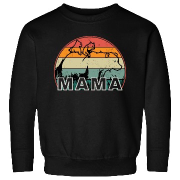 Discover Mama Bear grizzly Retro With Cubs distressed print Sweatshirts