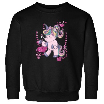 Discover Unicorn trains in the gym and loves bodybuilding Sweatshirts