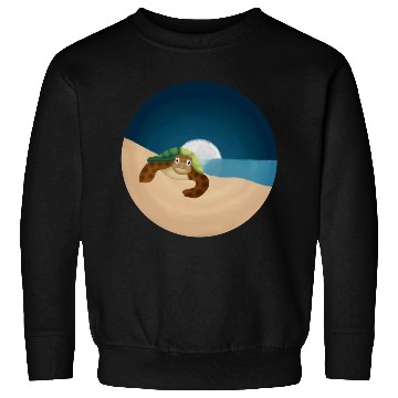 Discover Night Serenity: Sea Turtle by the Moon Sweatshirts