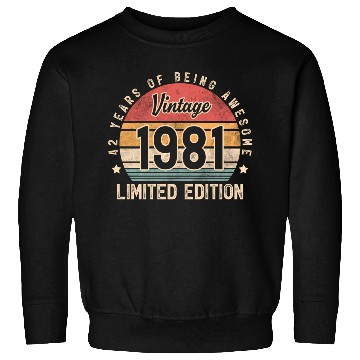Discover Vintage 1981 42 Year Old For Wo Sweatshirts