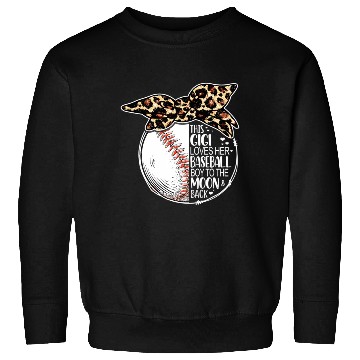 Discover Baseball Gigi Vintage Leopard Messy Bun Sweatshirts