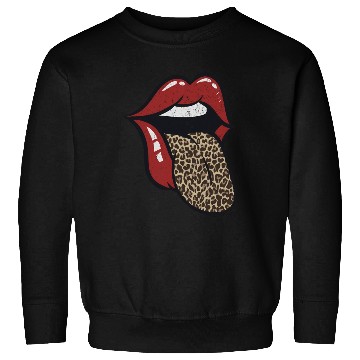 Discover Leopard in Tongue Sweatshirts
