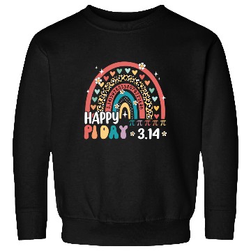 Discover Rainbow Happy Pi Day Mathematic Math Teacher Retro Sweatshirts