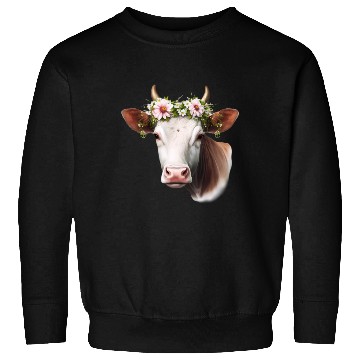 Discover Cow Sunflower Flower Sunshine Wos Sweatshirts