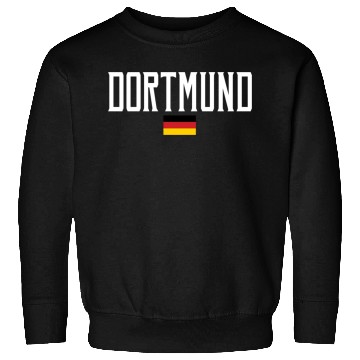 Discover Dortmund Germany Flag White Text Sweatshirts