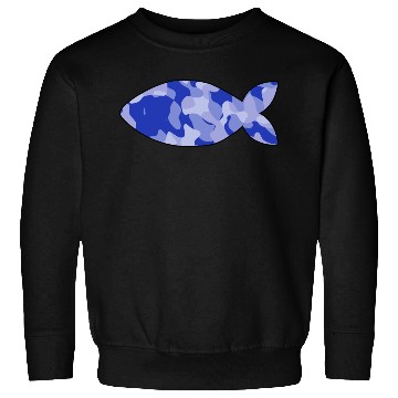 Discover Fish blue camo Sweatshirts