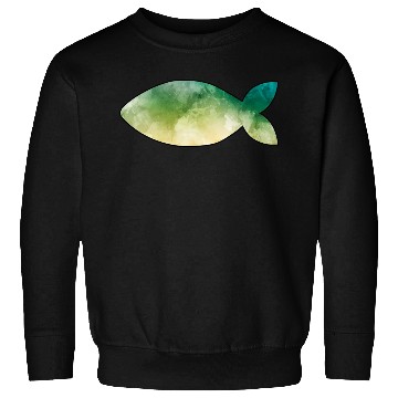Discover Fish green watercolor Sweatshirts