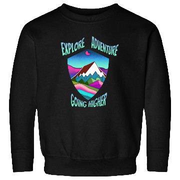 Discover Neon Mountains hiking Sweatshirts