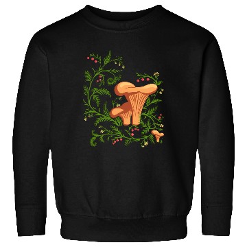 Discover Forest Mushrooms Floral Fungi Ukrainian Vyshyvanka Sweatshirts