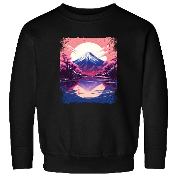 Discover Vaporwave Aesthetic Japan Sight Mount Fuji Volcano Sweatshirts