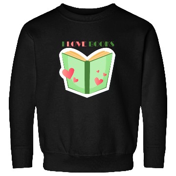 Discover I Love Boo Reading Book Typography Store Sweatshirts